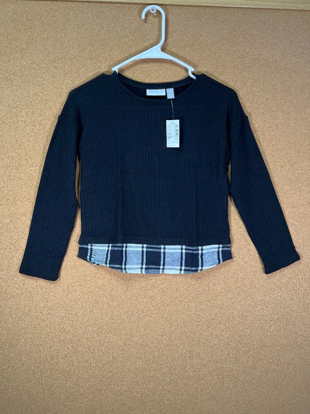 The Children's Place Girl M (7/8) Pullover Sweater Long Sleeve Black NWT